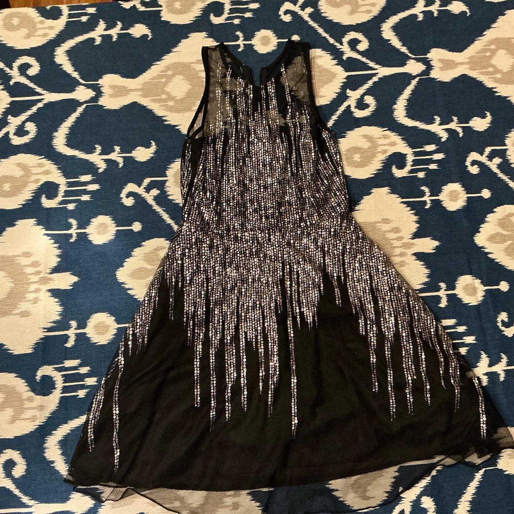 Kids sparkly black formal dress